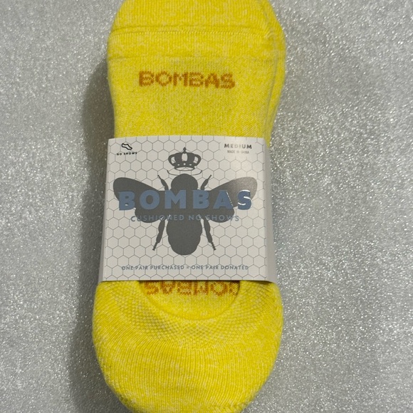Bombas Bright Yellow No-Show Socks Medium 4 Ct Lot - Picture 3 of 5
